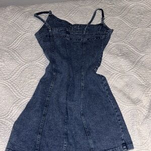 Denim Button-Down Dress